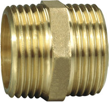 Brystnippel messing 1/2" x 1/2" 